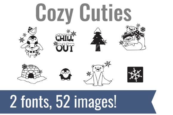 Cozy Cuties Font: Winter Charm for Editors
