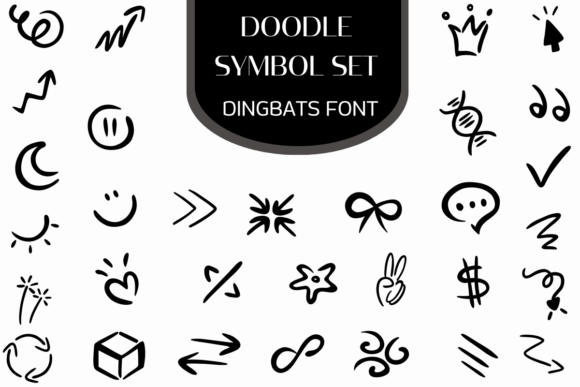 Doodle Symbol Set: A Playful Typeface for Editorial Design