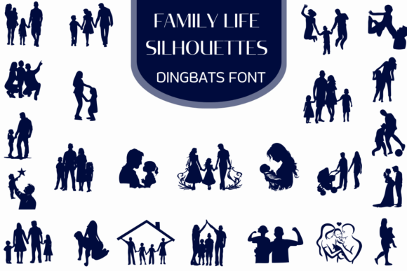 Family Life Silhouettes: A Typeface for Storytelling