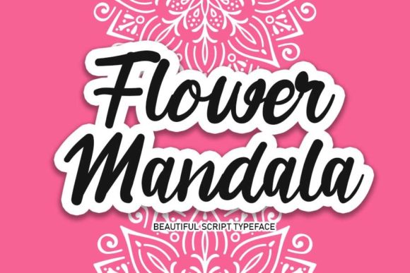 Flower Mandala Font for Handmade Creators