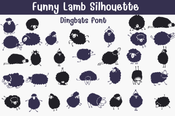 Funny Lamb Silhouette Font for Playful Campaigns