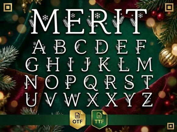 Merit: The Premium Serif Font for Festive Campaigns