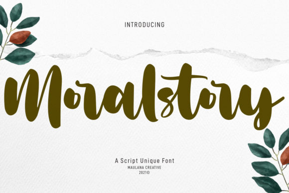 Moralstory: A Chic Handwritten Font for Editorial Design