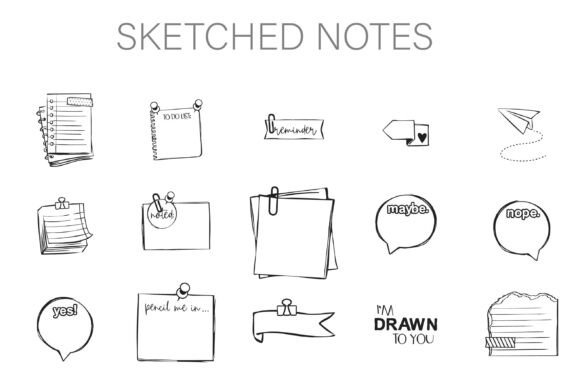 Reviewing Sketched Notes Dingbats for Real Design Work