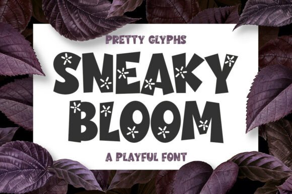 Sneaky Bloom: A Whimsical Decorative Font for Makers