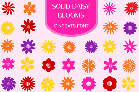 Solid Daisy Blooms: A Cheerful Typeface for Branding